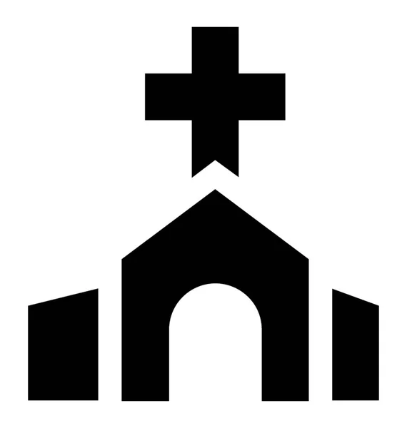 Lugar Sagrado Icono Iglesia — Vector de stock