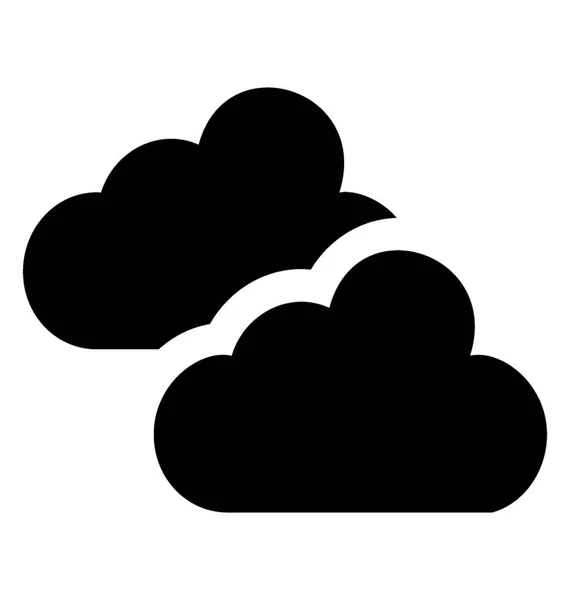 Wolken Glyphen Design — Stockvektor