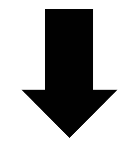 Abwärts Pfeil Symbol — Stockvektor