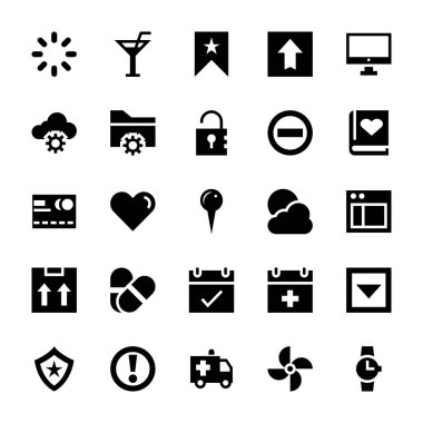 Duyarlı Kullanıcı arayüzü simgeleri bir katı vektör tarzı dizi burada Kullanıcı arayüzü görsel büyük bir çeşitlilik sunmaktır. İyi tanımlanmış bir küme tüm UI kavramlar kapsayan elemanları üretmektedir. Belgili tanımlık bohça kapmak ve ilgili projelerinizde kullanmak