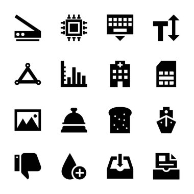 Duyarlı Kullanıcı arayüzü simgeleri bir katı vektör tarzı dizi burada Kullanıcı arayüzü görsel büyük bir çeşitlilik sunmaktır. İyi tanımlanmış bir küme tüm UI kavramlar kapsayan elemanları üretmektedir. Belgili tanımlık bohça kapmak ve ilgili projelerinizde kullanmak