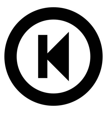 Rewind düğme katı simgesi 