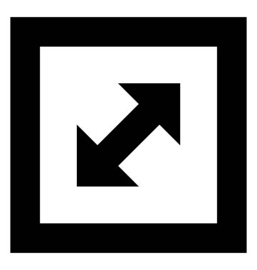 Büyütmek, metin aracı katı simgesi 