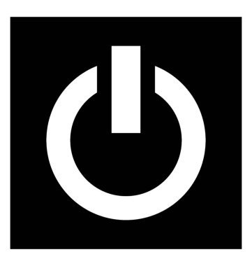 Güç glif vektör simgesi 