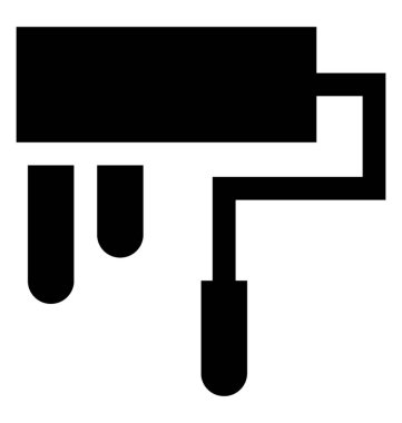 Boya silindiri simgesi tasarım 