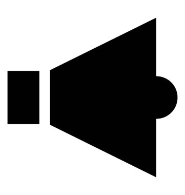 Megafon glif vektör simgesi 