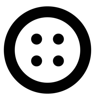 Düğme simge vektör simgesi 