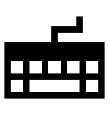 Klavye glif simge vektör