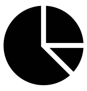 İş İstatistikleri, pasta grafiği glif simgesi 