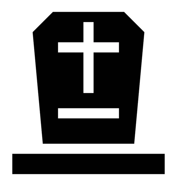 Christian Grave Vector Icon — Stock Vector