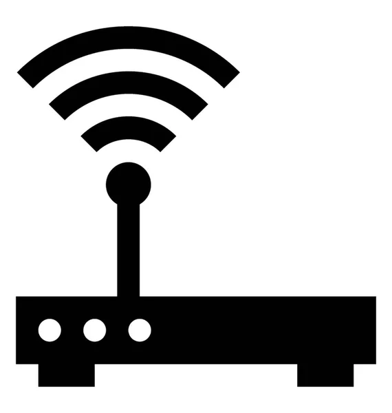 Wifi Router Glyph Icon — Stock Vector