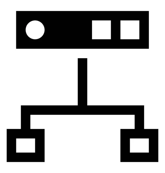 Computer Glyph Netwerkpictogram — Stockvector