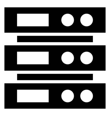 Veritabanı glif vektör simgesi 