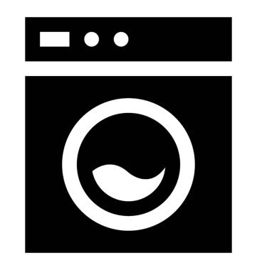 Çamaşır makinesi glif simgesi 