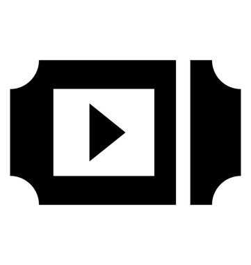 Film bilet glif simgesi 