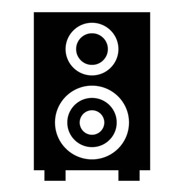 Hoparlör katı vektör simgesi