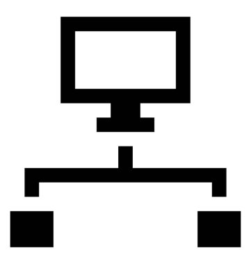 Bilgisayar ağ satırı simgesi 