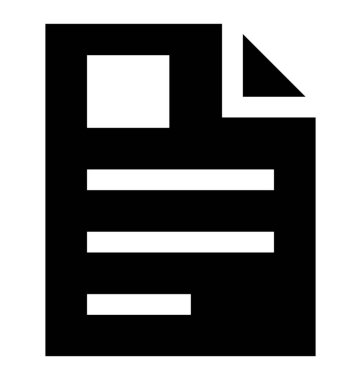 Özgeçmiş, cv katı simgesi 