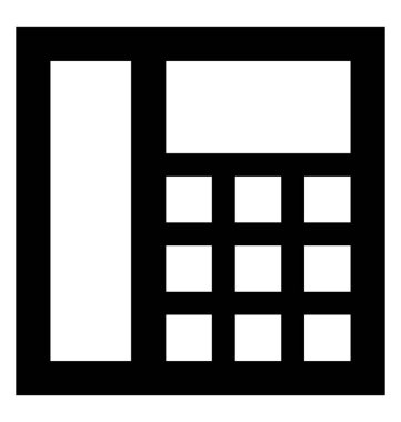 Telefon glif simge vektör