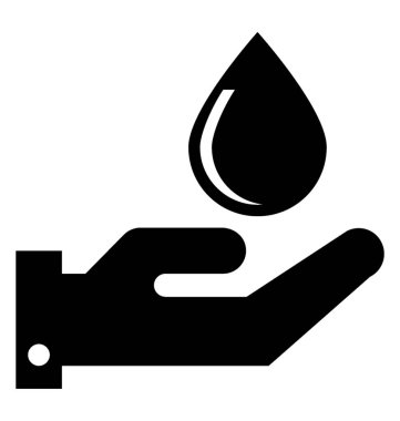 Su koruma katı simge vektör