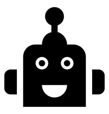 Yapay zeka glif simgesi 