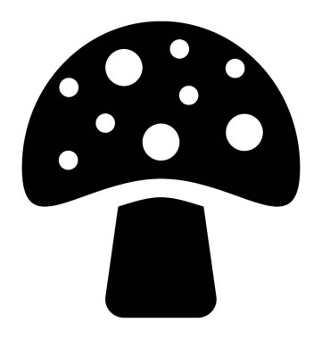 Mantar, mantarı vektör simgesi 