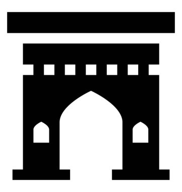 Tarihsel stili giriş kapısı simgesi