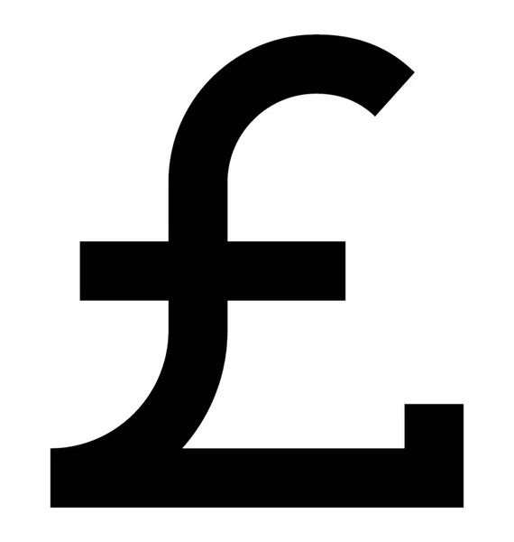 Britisches Pfund Als Symbol — Stockvektor