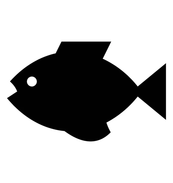 Animal Acuático Icono Pescado — Vector de stock