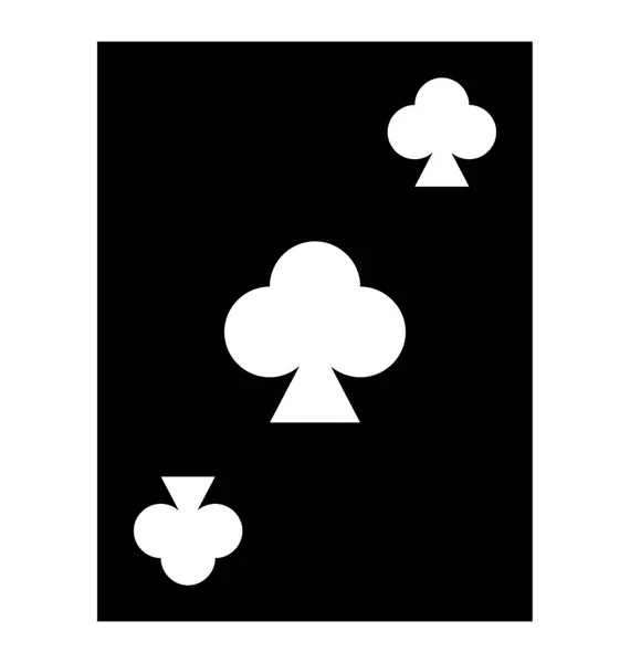 Poker Icono Vector Sólido — Vector de stock