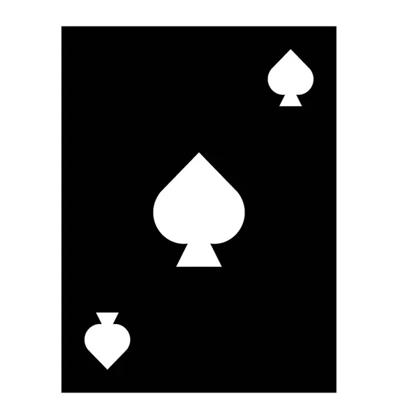 Poker Icono Vector Glifo — Vector de stock