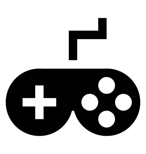 Gamepad Icono Vector Sólido — Archivo Imágenes Vectoriales