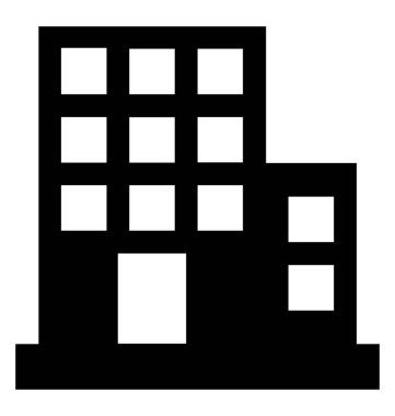 Ticari bina glif simgesi 