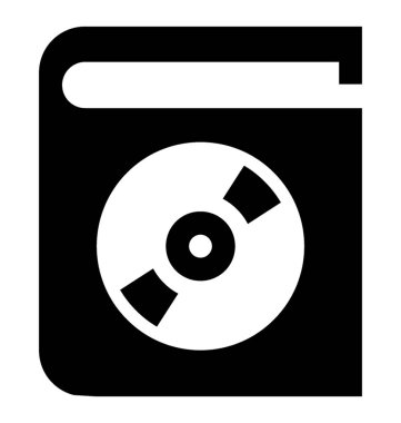 Radyo sinyalleriyle iletilen kitap glif simgesi 