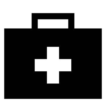 İlk yardım kutusu sağlam simgesi 