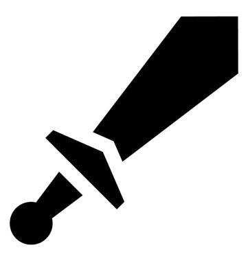 Geleneksel hançer glif simgesi