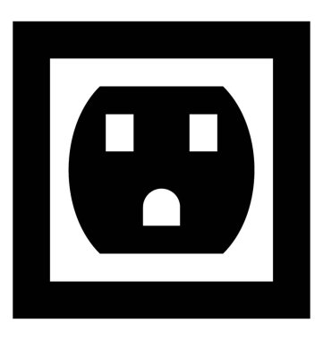 Tak soket glif simgesi 