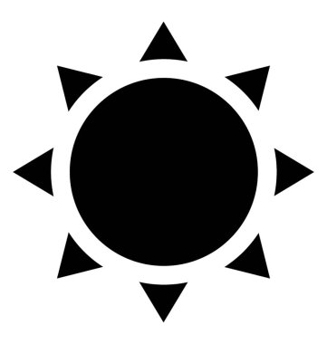 Parlaklık katı vektör simgesi 