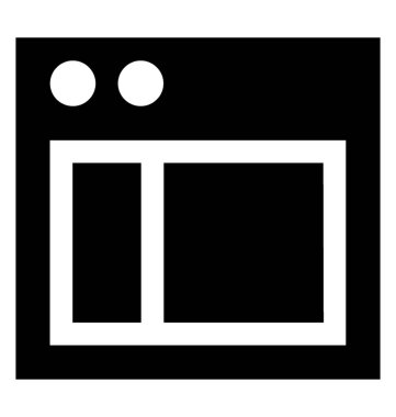 Pişirme aralığı, soba glif simgesi 