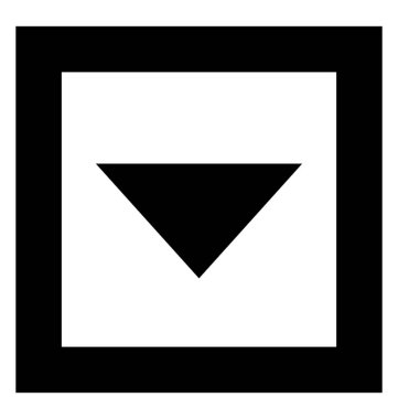 Asansör düğmesine glif simge vektör