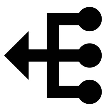 Hiyerarşi katı simge vektör