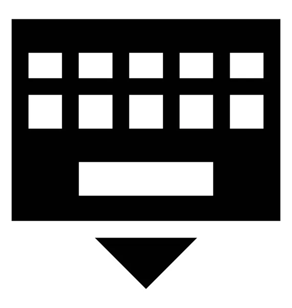 Keyboard Glyph Icon Vector — Stock Vector