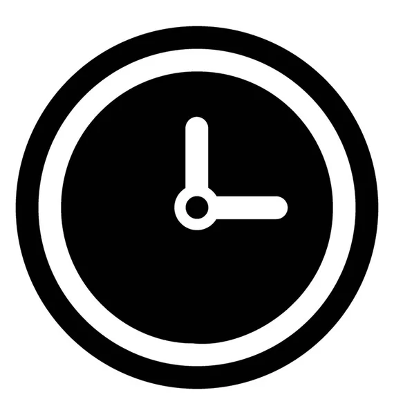 Time Machine Solid Klockikonen — Stock vektor