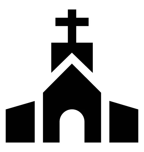 Lieu Sacré Icône Église — Image vectorielle