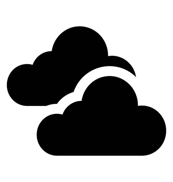 Wolken Glyphen Design — Stockvektor