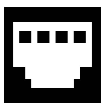 Şarj bağlantı noktası glif simgesi