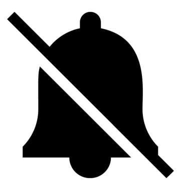 Sessiz katı vektör simgesi 