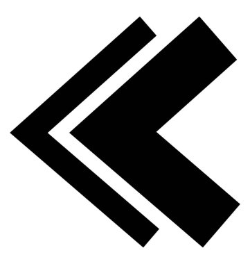 Geri sarma okları glif simgesi 