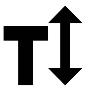 Metin boyutu katı simgesi 