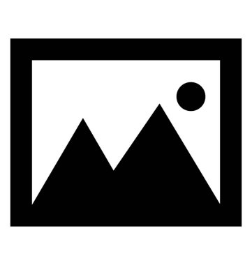 Resim, manzara glif simgesi 